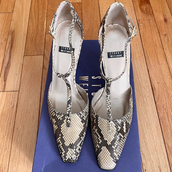 Stuart Weitzman Python Heels Size 6 - Picture 2 of 7